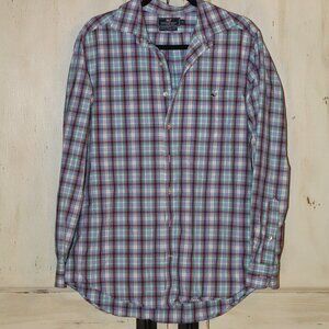 Vineyard Vines Slim Fit Tucker multicolor plaid long sleeve button up shirt sz M